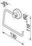 GEESA Luna toiletrolhouder rond staf ronde afdekrozet zonder klep hxdxl 115x36x130mm chroom - Thumbnail 5