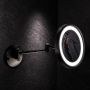 Geesa Mirror Scheerspiegel LED-verlichting 2-armig 3x vergrotend ø 215 mm Zwart 91109306 - Thumbnail 2