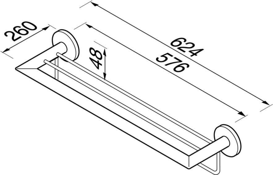 Geesa Nemox badhanddoekrek 60 cm chroom