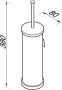 GEESA Nemox closetborstelgarnituur wandmontage ronde buis met inzet hxbxd 372x82x88mm geborsteld rvs - Thumbnail 4