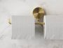 Geesa Opal toiletrolhouder dubbel 28 x 6 6 x 8 4 cm goud geborsteld - Thumbnail 4