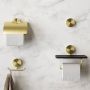 Geesa Opal toiletrolhouder met planchet goud geborsteld - Thumbnail 4