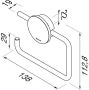 Geesa Opal toiletrolhouder zonder klep 13 8 x 1 9 x 11 3 cm chroom - Thumbnail 4