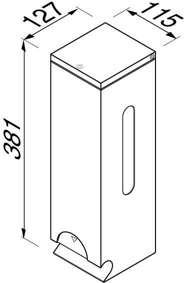 Geesa Public Area closetroldispenser voor 3 rollen rvs geborsteld