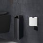 Geesa Shift Toiletborstel met houder Zwart metaal geborsteld (zwarte deksel en borstel) 9199110906 - Thumbnail 3
