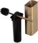 Geesa Shift Toiletborstel met houder Goud geborsteld (zwarte deksel en borstel) 9199110706 - Thumbnail 2