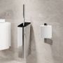 GEESA Shift toiletborstel met houder chroom zwarte deksel en borstel 919911-02-06 - Thumbnail 3
