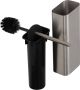 Geesa Shift Toiletborstel met houder RVS geborsteld (zwarte deksel en borstel) 9199110506 - Thumbnail 2
