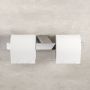 Geesa Shift toiletrolhouder dubbel zonder klep 32 9 x 7 cm chroom - Thumbnail 4