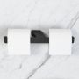 Geesa Shift toiletrolhouder dubbel zonder klep 32 9 x 7 cm zwart - Thumbnail 4