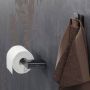 Geesa Shift Toiletrolhouder zonder klep Zwart metaal geborsteld (links) 91990909L - Thumbnail 4
