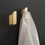Geesa Shift collection handdoekhaak medium met driehoekpatroon 3 x 2 3 x 7 1 cm goud geborsteld - Thumbnail 3