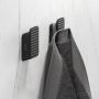 Geesa Shift handdoekhaak medium met horizontaal strepenpatroon 3 x 2 3 x 7 1 cm zwart - Thumbnail 3