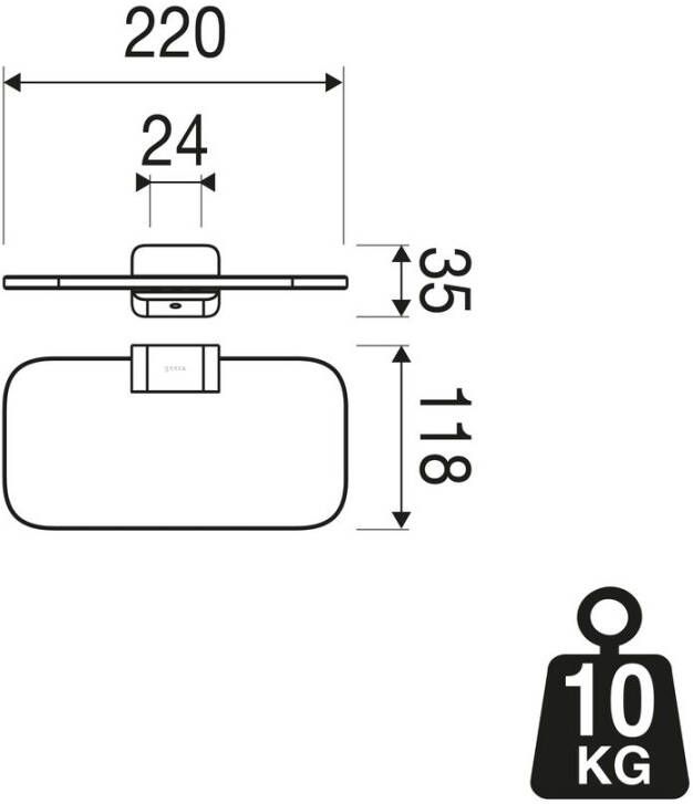 Geesa Shift planchet-zeephouder helder rvs geborsteld