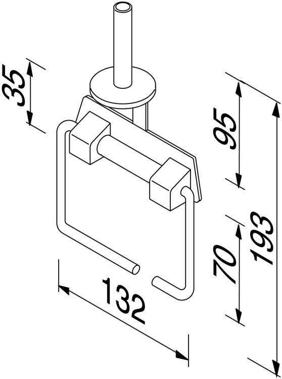 Geesa Standard closetrolhouder met reserverolhouder chroom