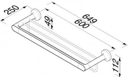 Geesa Tone handdoekrek 60 cm chroom