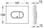 GROHE Arena Cosmopolitan Bedieningsplaat mechanisch horizontaal tweeknops 197 x 156 x 12mm (LxBxH) kunststof alpine wit - Thumbnail 4