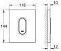GROHE Arena Cosmopolitan Bedieningsplaat mechanisch urinoir eenknops 144 x 116 x 12mm (LxBxH) kunststof alpine wit - Thumbnail 3