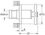 Grohe Atrio Inbouwthermostaat 1 knop stopkraan met kruisgreep supersteel 19069DC3 - Thumbnail 2