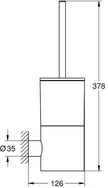 Grohe Atrio closetborstelhouder supersteel