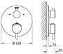 GROHE Atrio opbouwdeel (douche + baduitloop ) thermostatisch wand tweegreeps met 2x omstelinrichting supersteel - Thumbnail 3