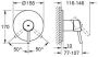 Grohe Concetto Inbouwthermostaat 1 knop zonder omstel chroom 24053001 - Thumbnail 3