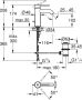 GROHE Essence New Wastafelmengkraan S-size trekwaste eengreeps 1-gats 174mm hoogte 116mm uitloop vast hard graphite geb - Thumbnail 2