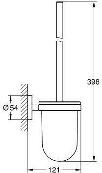 Grohe Essentials closetborstelhouder hard graphite