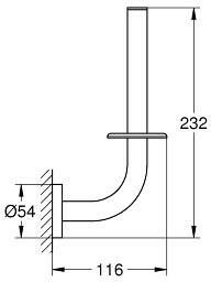 Grohe Essentials reserverolhouder nickel geborsteld