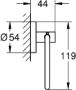 GROHE Essentials Toiletrolhouder rond wand 1-gats metaal hard graphite geborsteld 40689AL1 - Thumbnail 2