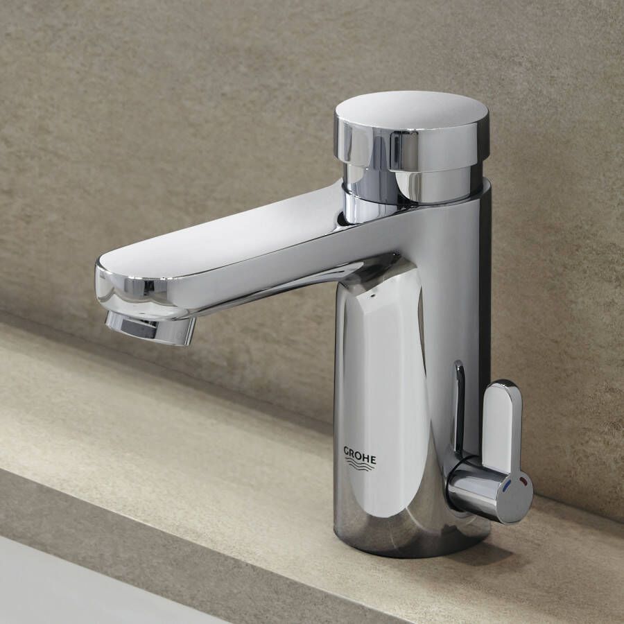 Grohe Eurosmart Cosmopolitan T zelfsluitende wastafelkraan met menging chroom