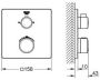 GROHE Grohtherm opbouwdeel (hoofddouche handdouche ) thermostatisch vierkant wand tweegreeps met 2x omstelinrichting chroom - Thumbnail 3