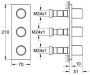 Grohe Grohtherm F afbouwdeel voor 3 functies omstelkraan verticaal of horizontaal chroom 27625000 - Thumbnail 4