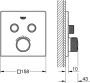 GROHE Grohtherm Smartcontrol Inbouwmengkraan opbouwdeel thermostatisch vierkant wand eengreeps met 2x omstelinrichting chroom - Thumbnail 2