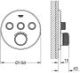 GROHE Grohtherm Smartcontrol Inbouwmengkraan opbouwdeel thermostatisch rond wand eengreeps met 3x omstelinrichting chroom - Thumbnail 2