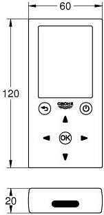 Grohe infrarood afstandsbediening wit