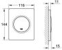 GROHE Nova Cosmopolitan Bedieningsplaat mechanisch eenknops 144 x 116 x 15mm(LxBxH ) kunststof chroom - Thumbnail 3