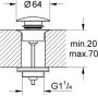 Grohe afvoergarnituur push open nikkel 65807BE0 - Thumbnail 3