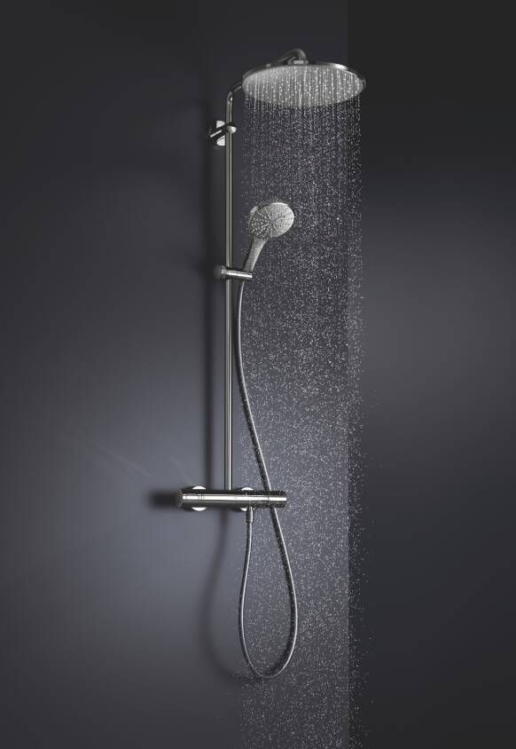 Grohe Rainshower Cosmopolitan hoofddouche 31cm met wandarm 38cm Cool sunrise