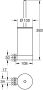 GROHE Selection closetborstelgarnituur wandmontage ronde buis met inzet hxbxd 383x100x108mm hard graphite geborsteld - Thumbnail 2
