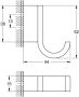 GROHE Selection enkele wandhaak 5 2 x 1 5 x 4 4 cm geborsteld nickel - Thumbnail 3