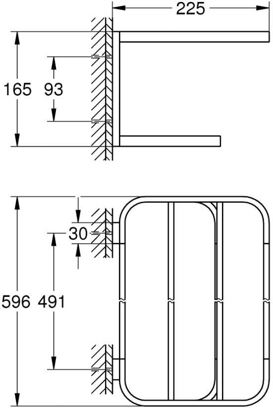 Grohe Selection multi-handdoekrek 60cm Chroom