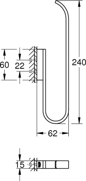 Grohe Selection reserverolhouder voor 2 rollen Hard graphite