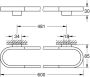 Grohe Selection handdoekhouder 60cm t.b.v. glazen planchet supersteel 41056DC0 - Thumbnail 3