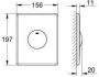 GROHE Skate bedieningsplaat mechanisch eenknops roestvaststaal(rvs ) hxbxl 20x156x197mm rvs look - Thumbnail 4