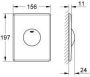 GROHE Skate Bedieningsplaat mechanisch verticaal horizontaal eenknops 197x156x18mm(LxBxH ) kunststof chroom - Thumbnail 4