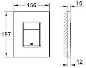 Grohe Skate Cosmopolitan bedieningsplaat dual flush uinoir wandcloset Warm sunset geborsteld