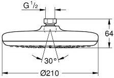 Grohe Tempesta 210 hoofddouche 1f chroom