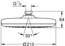 Grohe Tempesta 210 hoofddouche 1f chroom