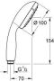 GROHE New Tempesta Classic II handdouche 100mm 5.7l min 2 straalsoorten antikalksysteem kunststof chroom - Thumbnail 2